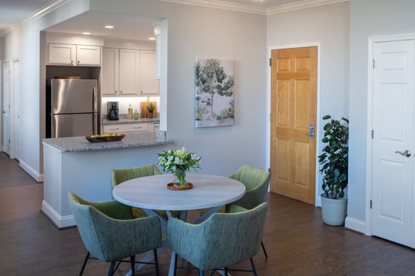 Bright and welcoming interior of a resident unit