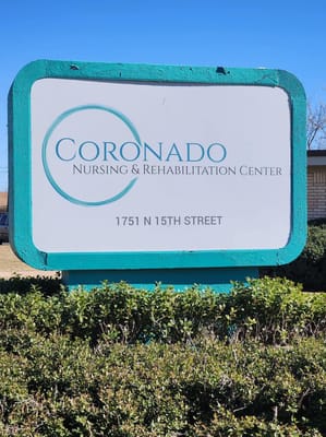 Facility logo on a signage board