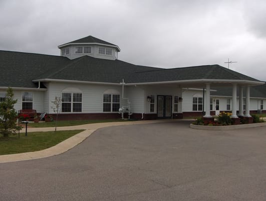Exterior view of Eagle Springs senior living facility.