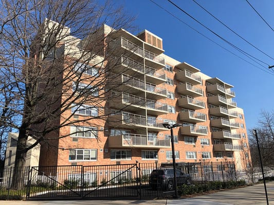 Modern apartment building at Fort Schuyler House.
