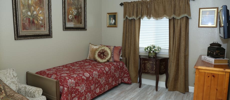 Cozy resident room with decorative elements