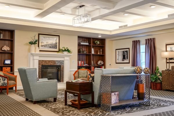 Cozy common area in a senior living facility