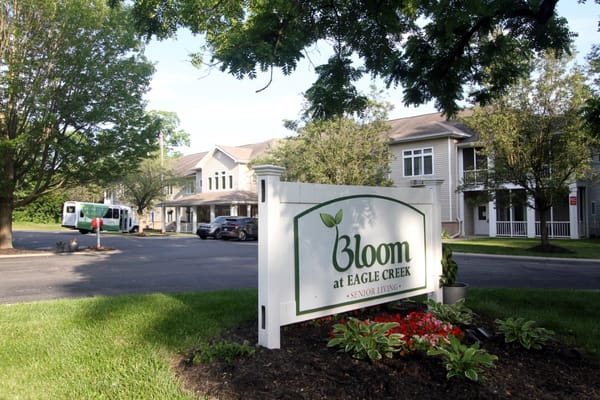 Facility sign at Bloom At Eagle Creek entrance