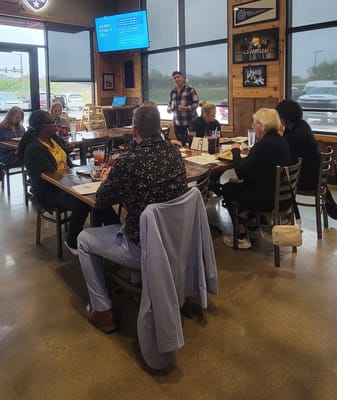 Residents engaged in an activity in a common area