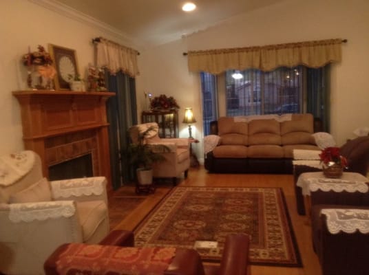 Inviting living room with comfortable seating and decorative elements.