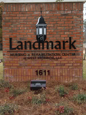 Facility sign for Landmark Nursing and Rehabilitation Center