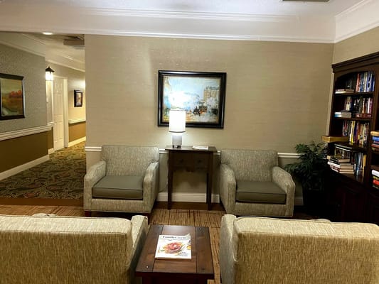 Cozy seating area in a common room