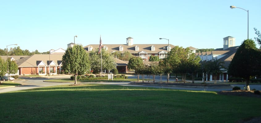 Exterior view of Summer's Landing facility with landscaping