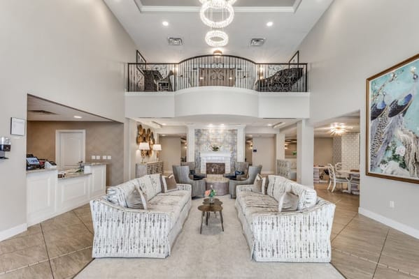 Bright and welcoming common area with comfortable seating