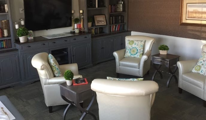 Common area with comfortable seating and decor