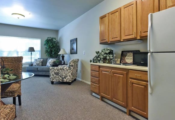 Cozy common area with seating and decor