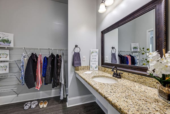 A well-appointed private bathroom in a senior living facility