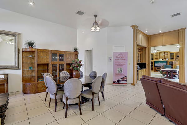 Interior view of a common area in a senior living facility