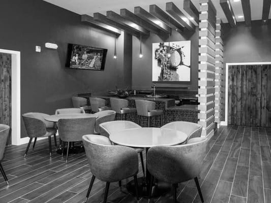 Modern common area with comfortable seating