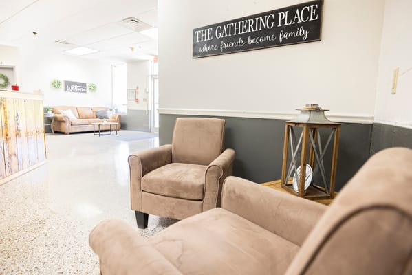 Cozy common area with seating and decor