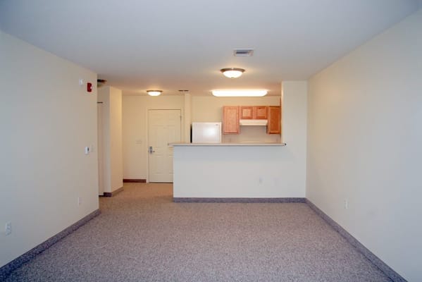 Bright and spacious interior view of a resident apartment