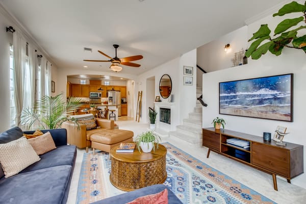 Cozy common area with furniture and decor