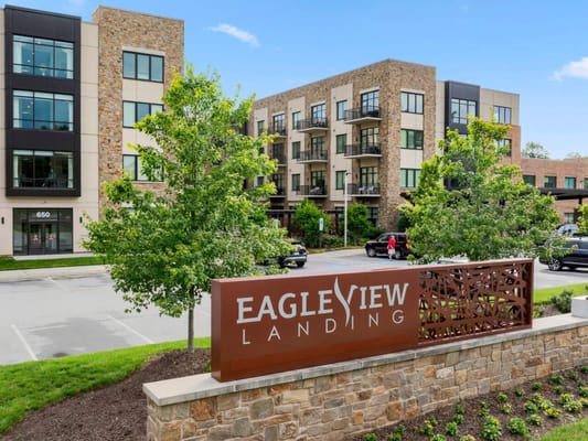 Exterior view of Eagleview Landing facility entrance