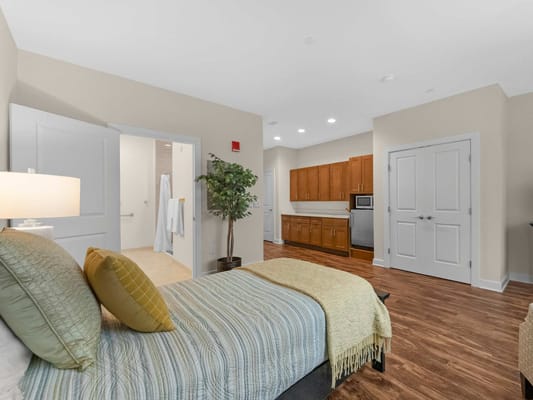 Private resident room with a cozy atmosphere