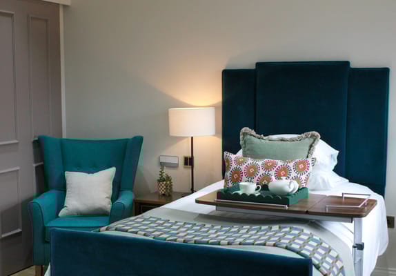 Comfortable resident room with cozy furnishings