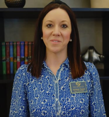 Staff member in an interior setting