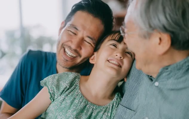 Family enjoying a joyful moment together