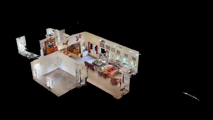 Interior photo of a living space with furniture