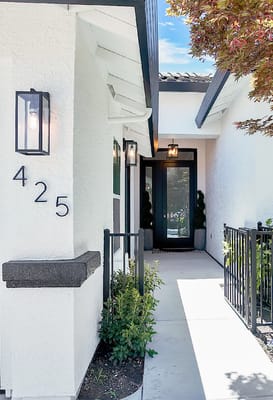 Exterior view of a senior care facility entrance