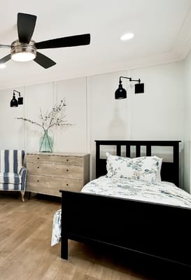 Cozy private bedroom with modern furnishings