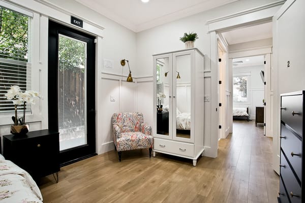 Interior view of a well-decorated resident room