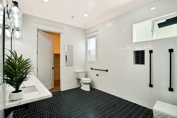 Modern bathroom in a senior care facility