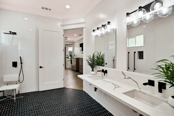 Modern bathroom with elegant design features