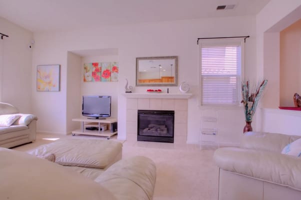 Interior common area with a cozy living room setup