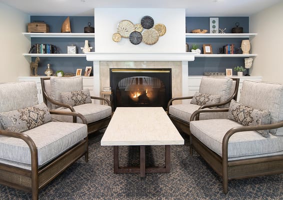 Cozy common area with elegant seating and decor