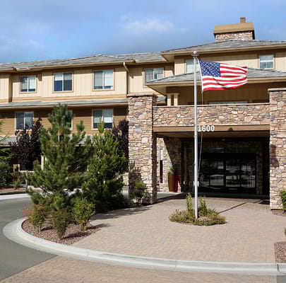 Exterior view of the Highgate Senior Living building