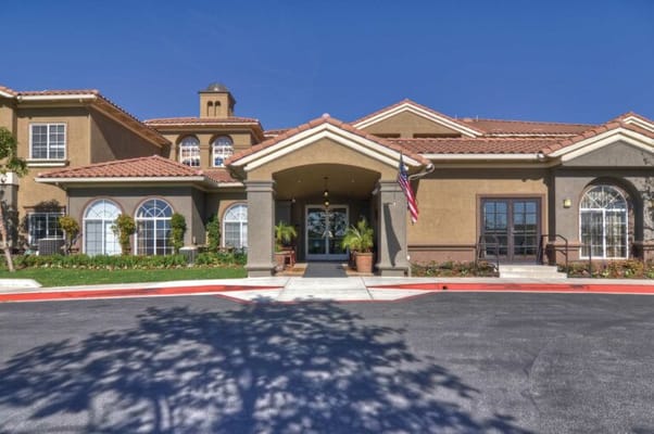 Main entrance of Ivy Park senior living facility.