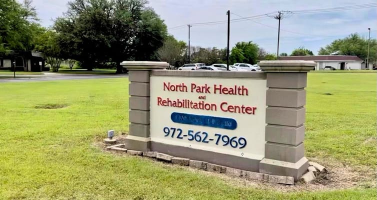 Sign for North Park Health and Rehabilitation Center