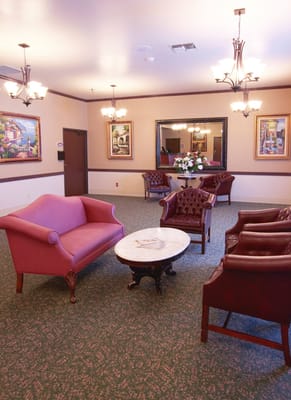 Stylish seating area in the facility's common room