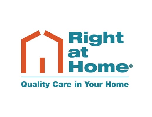 Right at Home logo featuring a house and text