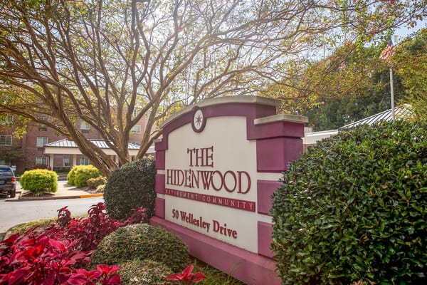 Sign of The Hidenwood retirement community