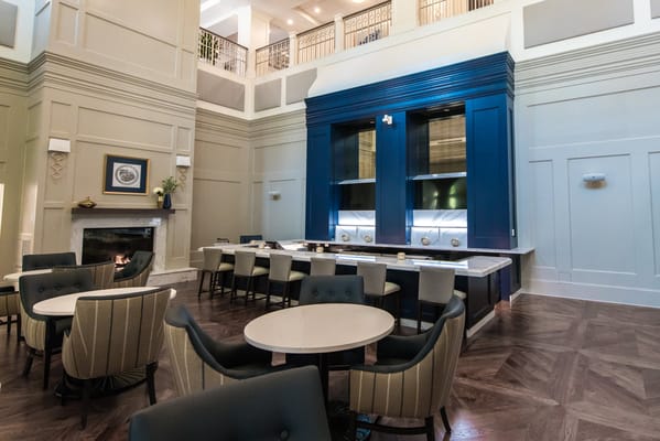 Interior view of a stylish common area