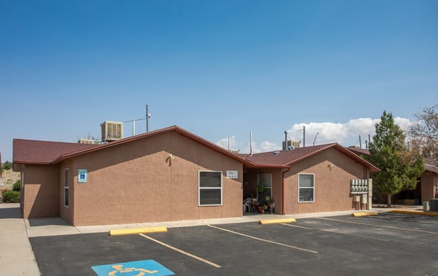 View of Western Carolina's exterior building and parking area