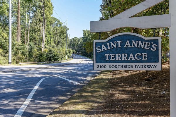 Roadside sign for Saint Anne's Terrace facility