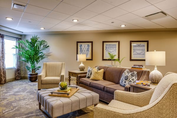 Cozy common area with comfortable seating and decor