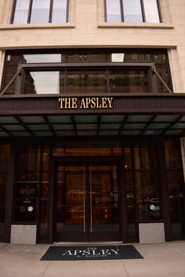 Main entrance of The Apsley senior living facility
