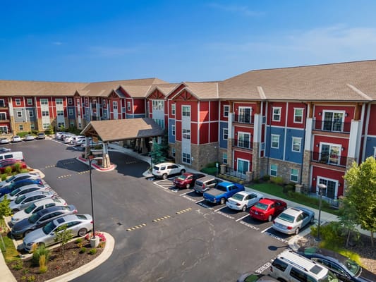 Aerial view of The Welstone at Mission Crossing exterior