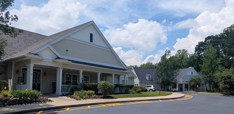 Exterior view of the Tylers Mill Senior Living facility