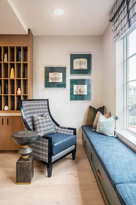 Cozy interior seating area with modern decor