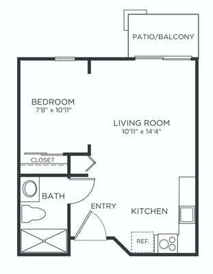 Architectural floor plan with labeled rooms
