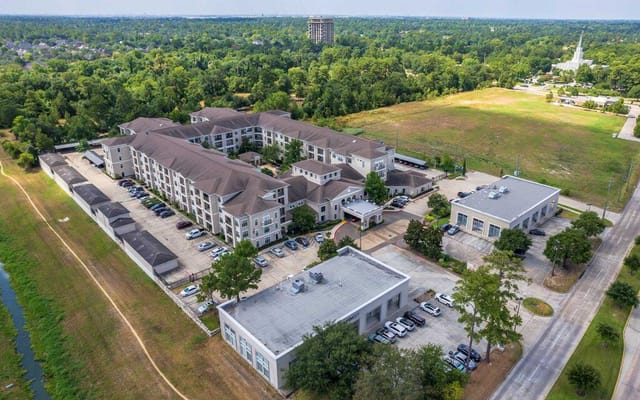 Aerial view of the Conservatory at Champion Forest facility